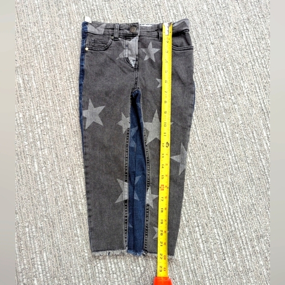 Stella McCartney Kids Skinny Star Jeans Grey Denim In Front/Blue Jean In Back - Picture 11 of 14